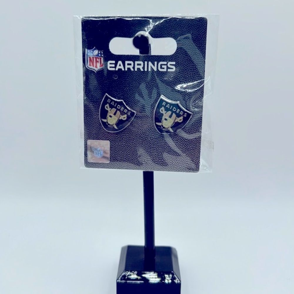 Las Vegas Raiders Post Back Stud Earrings NWT